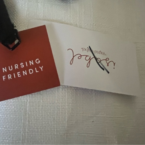 NWTISABEL & INGRID Drop-Cup Maternity/Nursing Cami Tank Top Sleepwear in Black - Picture 7 of 9